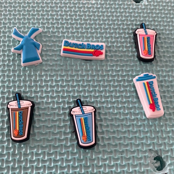Dutch Bros set of 6 Croc Charms for shoes NWT - Picture 5 of 5
